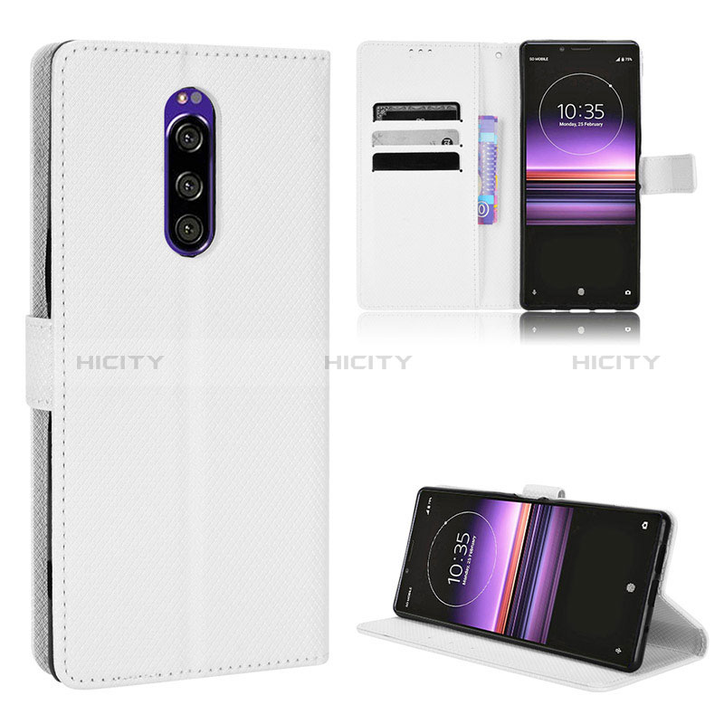 Funda de Cuero Cartera con Soporte Carcasa BY1 para Sony Xperia 1