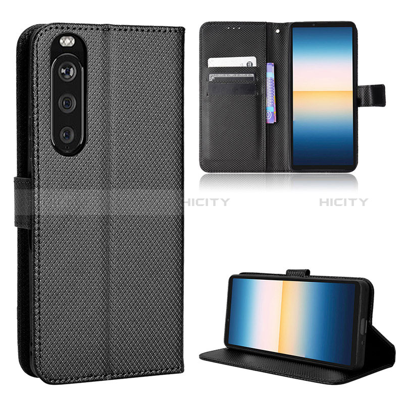 Funda de Cuero Cartera con Soporte Carcasa BY1 para Sony Xperia 1 III