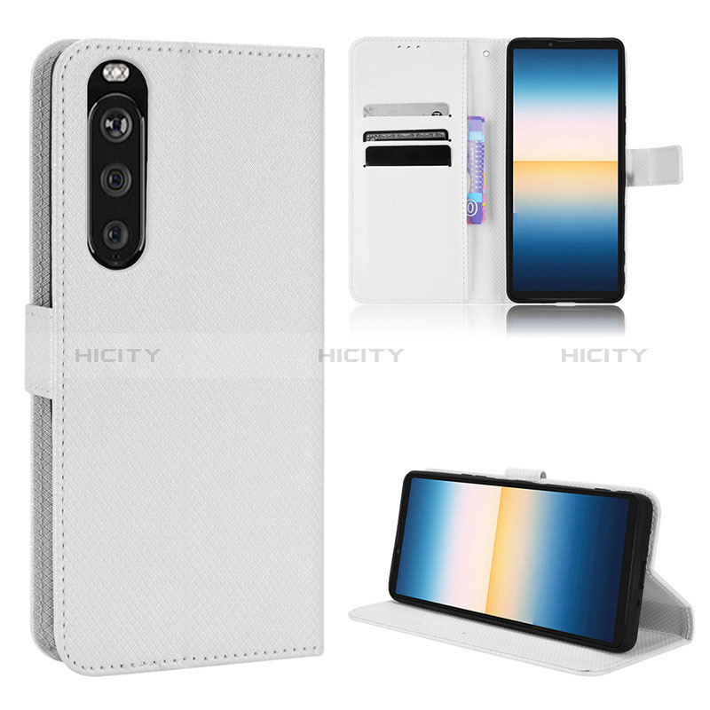 Funda de Cuero Cartera con Soporte Carcasa BY1 para Sony Xperia 1 III