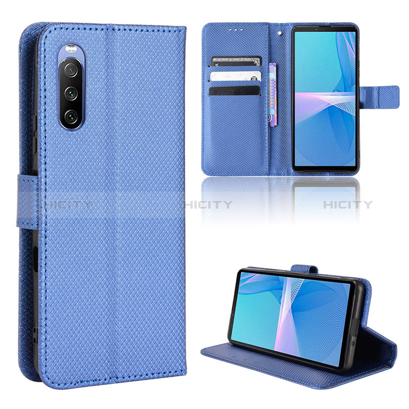 Funda de Cuero Cartera con Soporte Carcasa BY1 para Sony Xperia 10 III