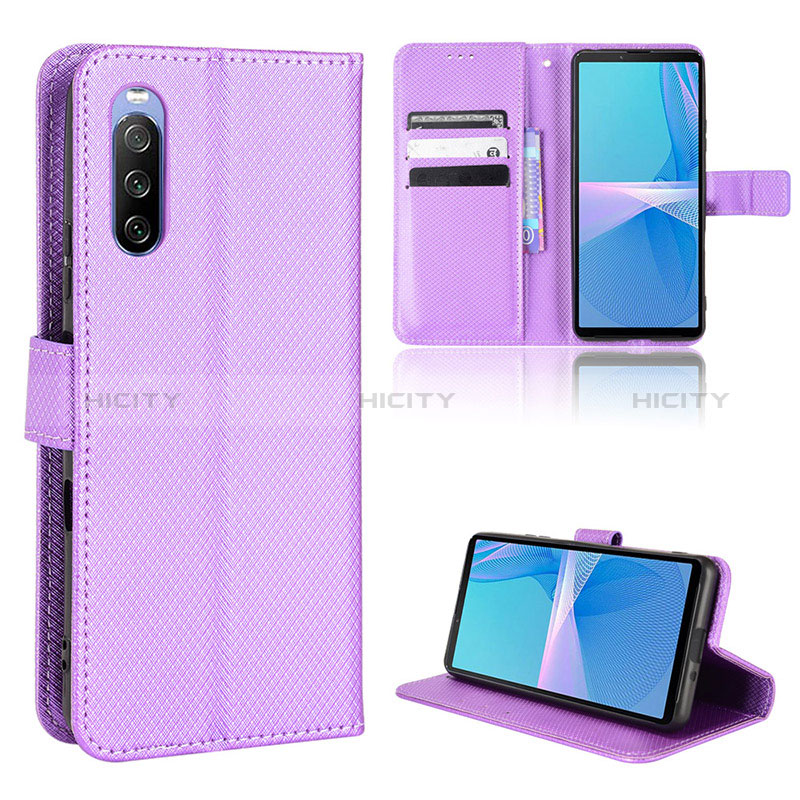 Funda de Cuero Cartera con Soporte Carcasa BY1 para Sony Xperia 10 III