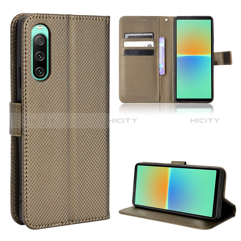 Funda de Cuero Cartera con Soporte Carcasa BY1 para Sony Xperia 10 IV SO-52C