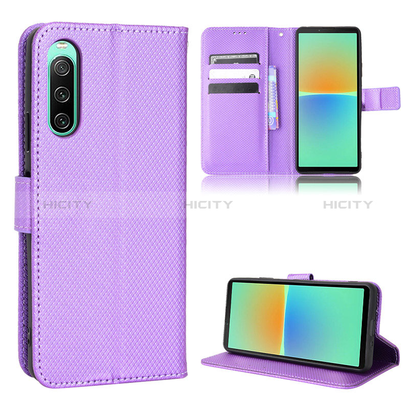 Funda de Cuero Cartera con Soporte Carcasa BY1 para Sony Xperia 10 IV SO-52C