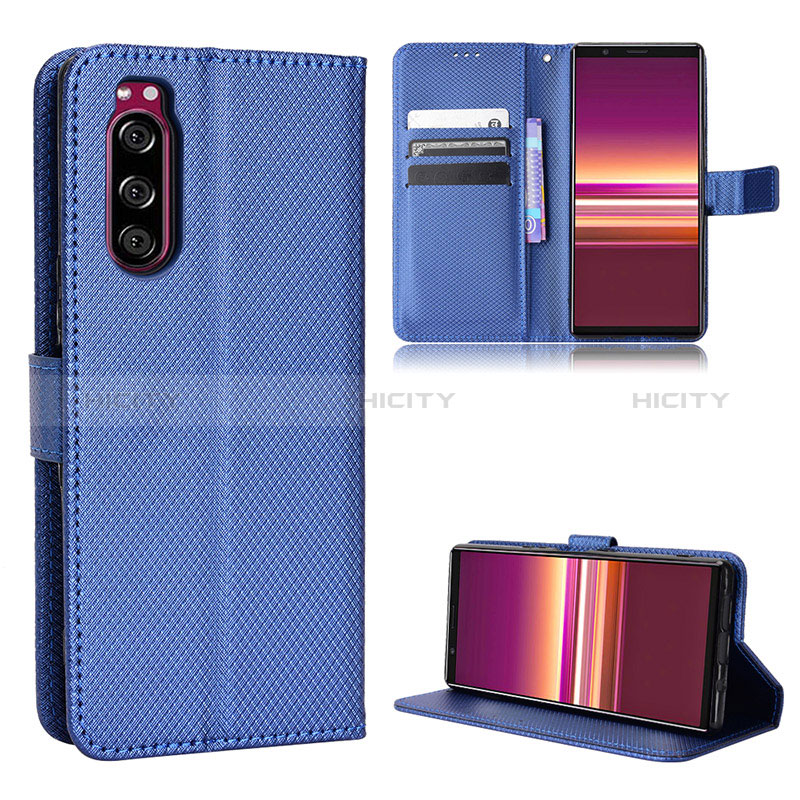 Funda de Cuero Cartera con Soporte Carcasa BY1 para Sony Xperia 5