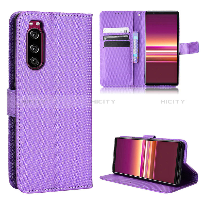 Funda de Cuero Cartera con Soporte Carcasa BY1 para Sony Xperia 5