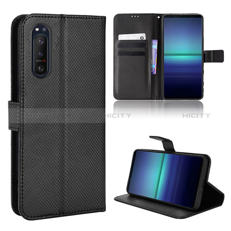 Funda de Cuero Cartera con Soporte Carcasa BY1 para Sony Xperia 5 II