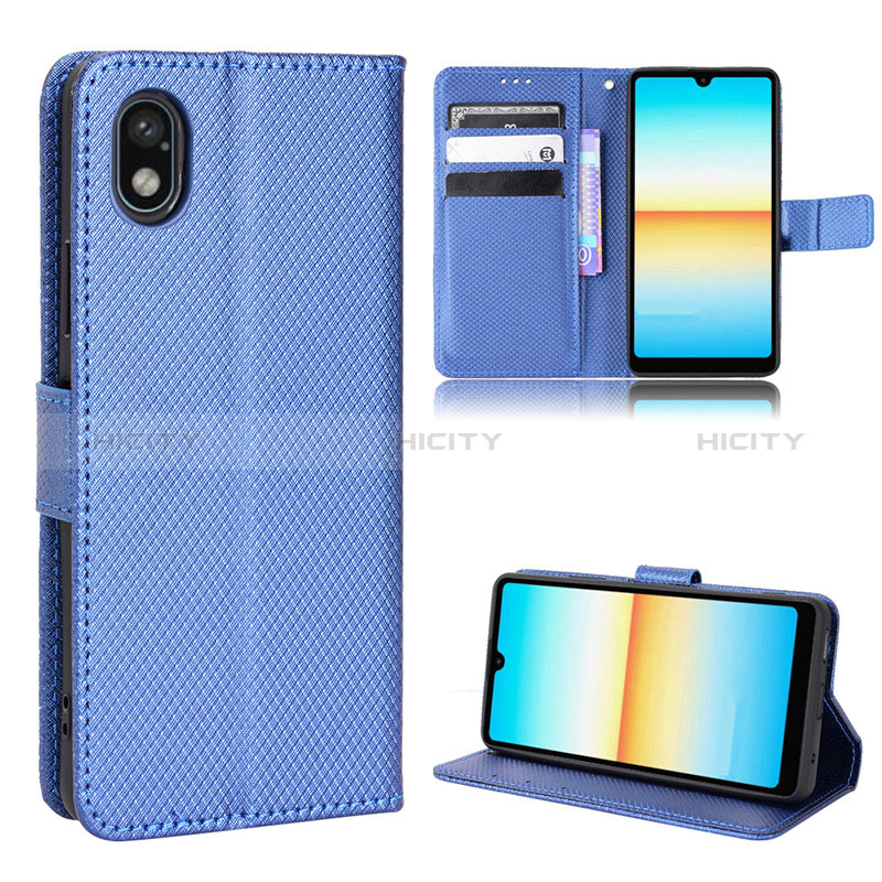 Funda de Cuero Cartera con Soporte Carcasa BY1 para Sony Xperia Ace III SO-53C