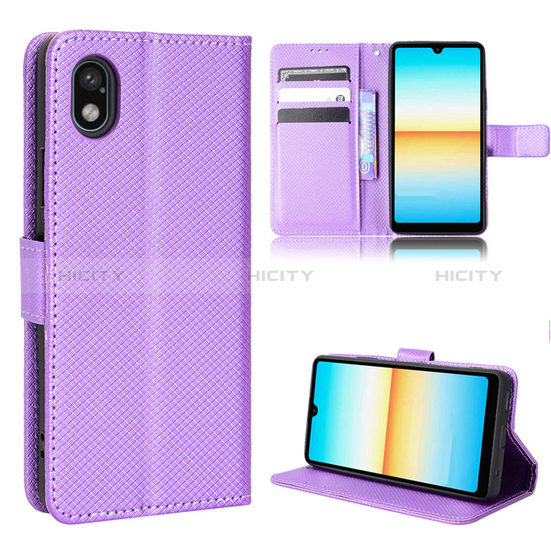 Funda de Cuero Cartera con Soporte Carcasa BY1 para Sony Xperia Ace III SO-53C