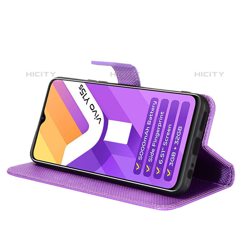 Funda de Cuero Cartera con Soporte Carcasa BY1 para Vivo iQOO U5x