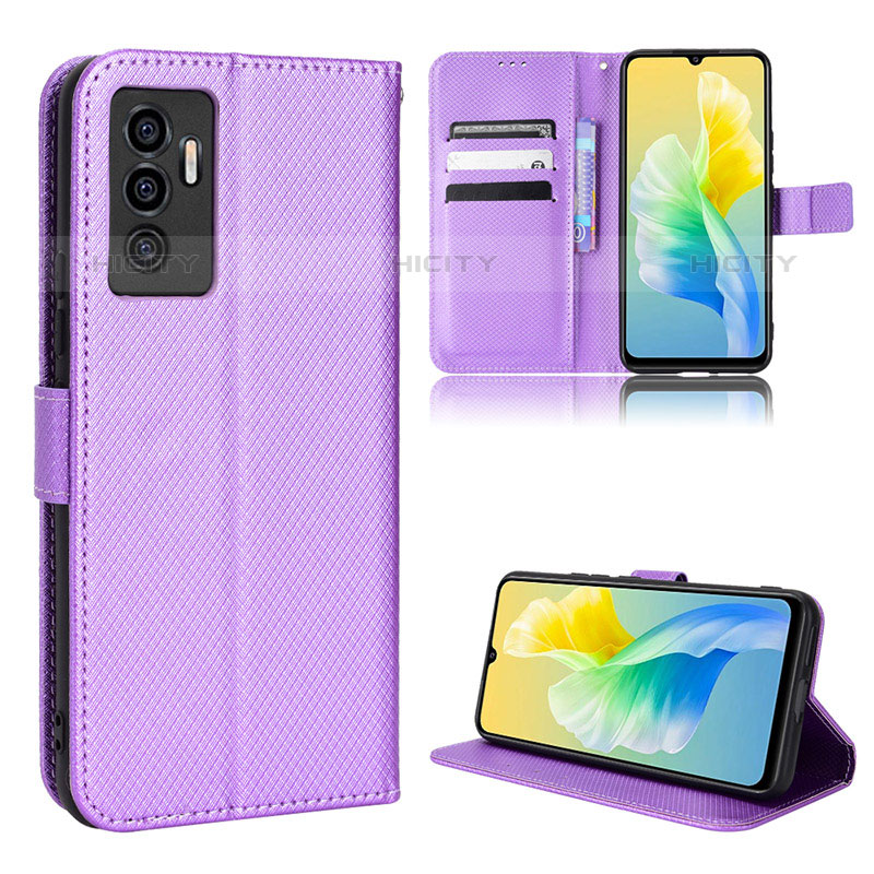 Funda de Cuero Cartera con Soporte Carcasa BY1 para Vivo V23e