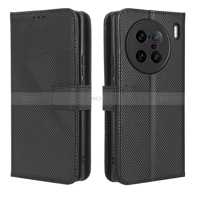 Funda de Cuero Cartera con Soporte Carcasa BY1 para Vivo X90 Pro+ Plus 5G Negro