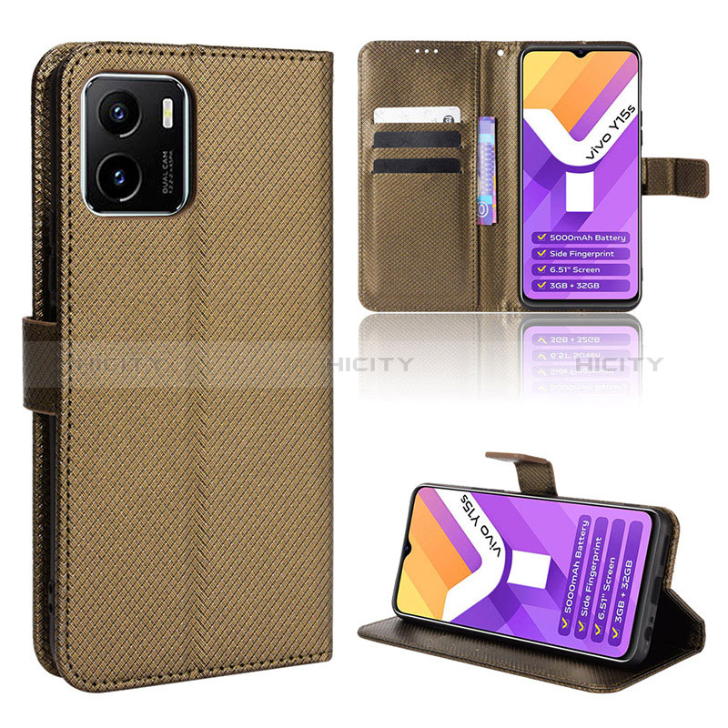 Funda de Cuero Cartera con Soporte Carcasa BY1 para Vivo Y15A