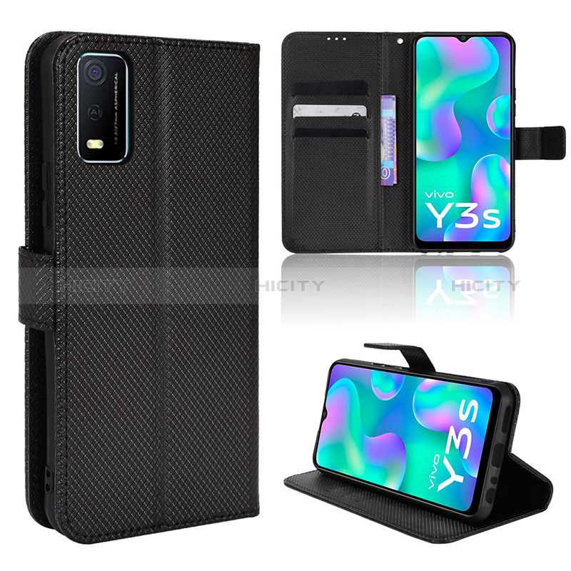 Funda de Cuero Cartera con Soporte Carcasa BY1 para Vivo Y3s (2021)