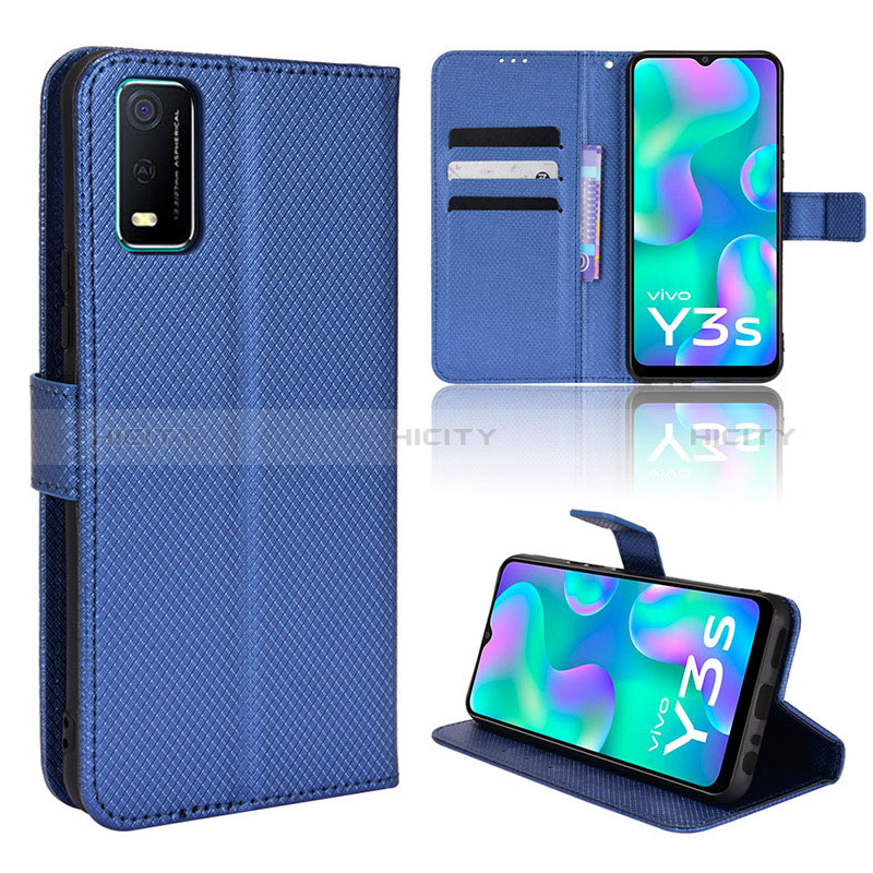 Funda de Cuero Cartera con Soporte Carcasa BY1 para Vivo Y3s (2021)