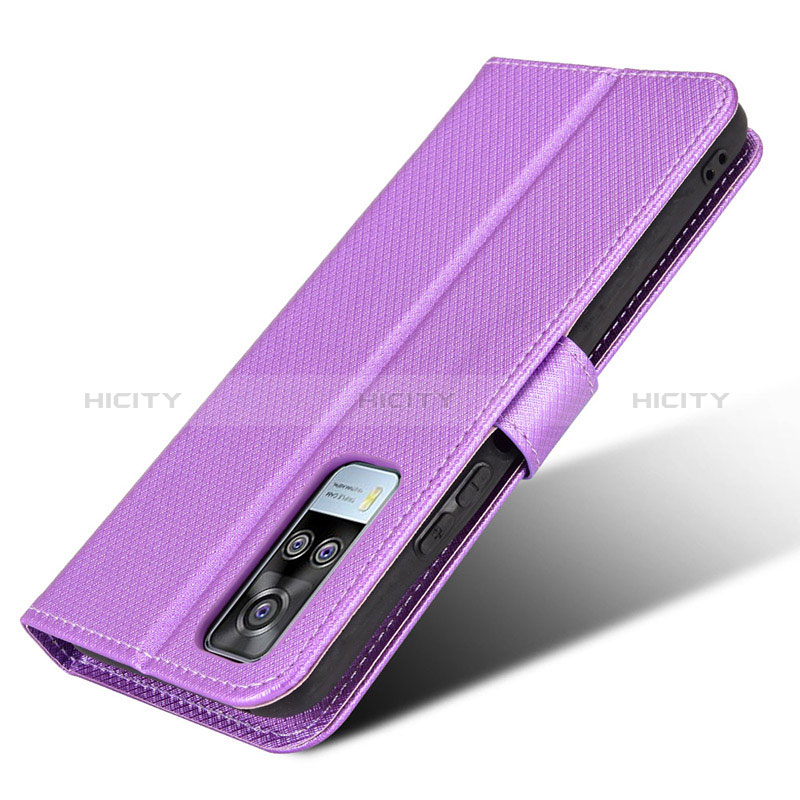 Funda de Cuero Cartera con Soporte Carcasa BY1 para Vivo Y53s 4G