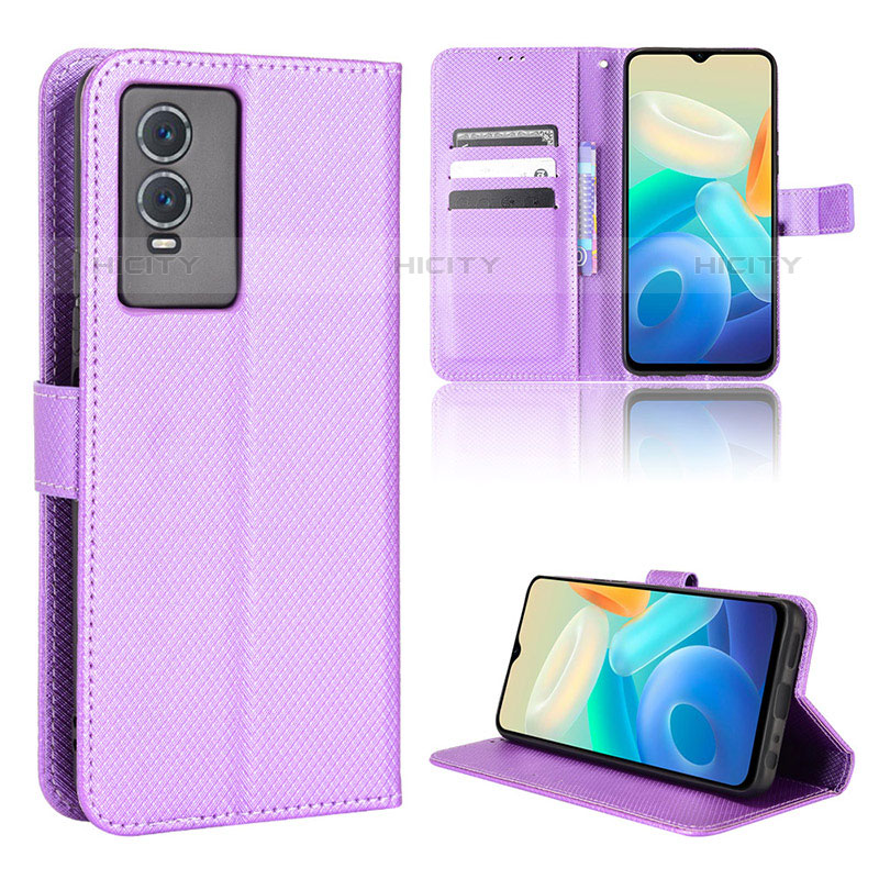 Funda de Cuero Cartera con Soporte Carcasa BY1 para Vivo Y74s 5G