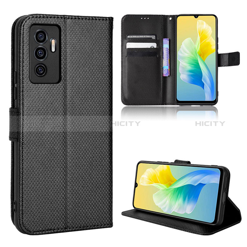 Funda de Cuero Cartera con Soporte Carcasa BY1 para Vivo Y75 4G