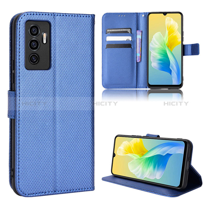 Funda de Cuero Cartera con Soporte Carcasa BY1 para Vivo Y75 4G