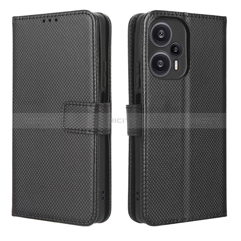 Funda de Cuero Cartera con Soporte Carcasa BY1 para Xiaomi Poco F5 5G Negro