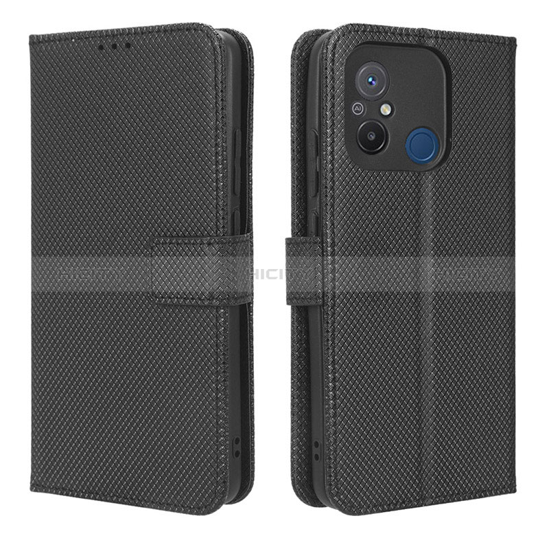 Funda de Cuero Cartera con Soporte Carcasa BY1 para Xiaomi Redmi 12C 4G Negro