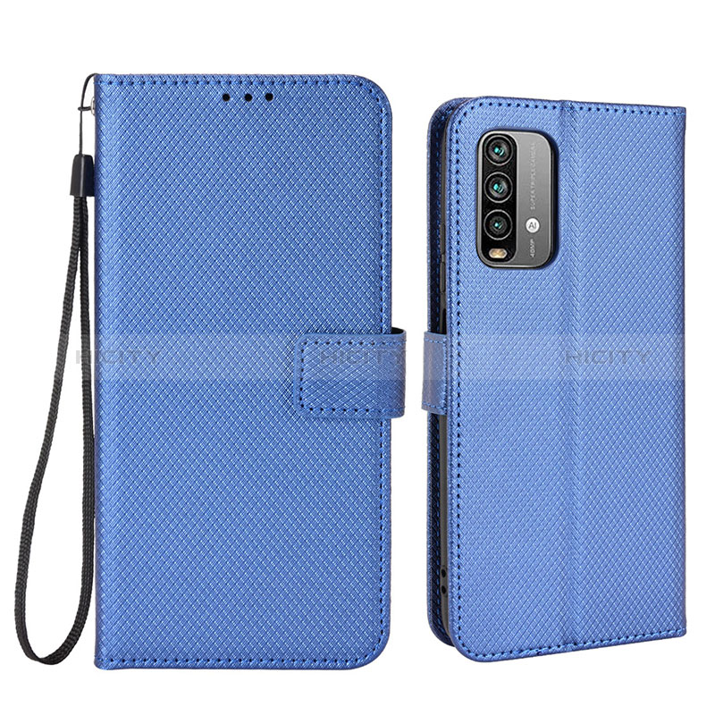 Funda de Cuero Cartera con Soporte Carcasa BY1 para Xiaomi Redmi 9 Power Azul