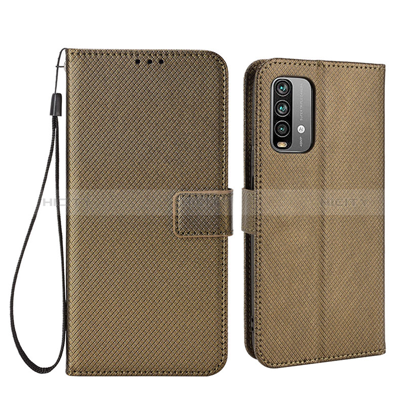 Funda de Cuero Cartera con Soporte Carcasa BY1 para Xiaomi Redmi 9 Power Marron