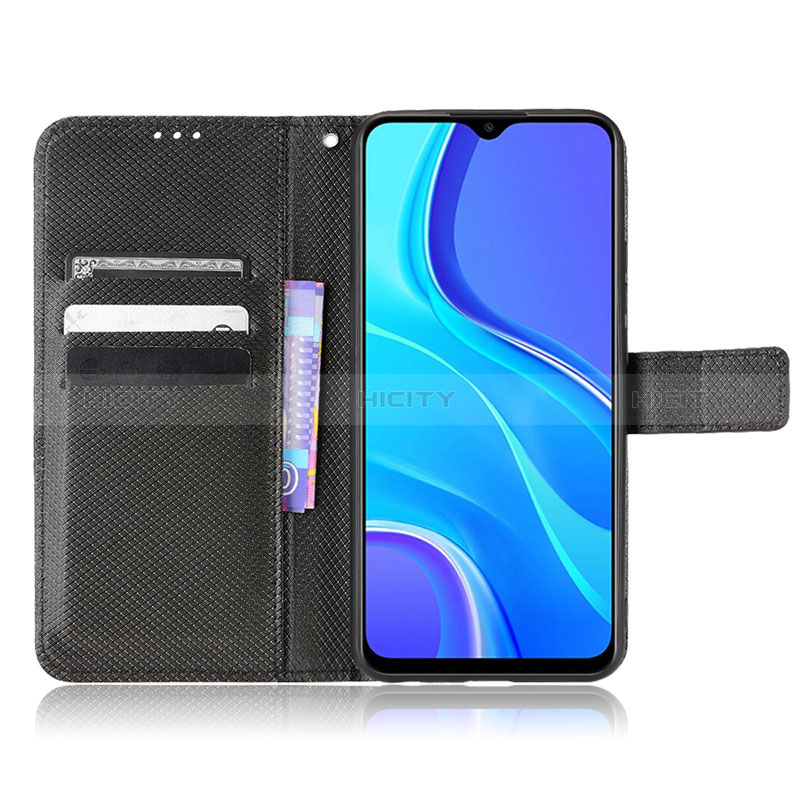 Funda de Cuero Cartera con Soporte Carcasa BY1 para Xiaomi Redmi 9 Prime India