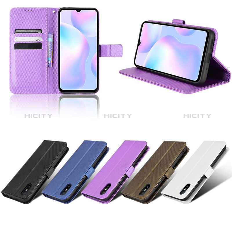 Funda de Cuero Cartera con Soporte Carcasa BY1 para Xiaomi Redmi 9A