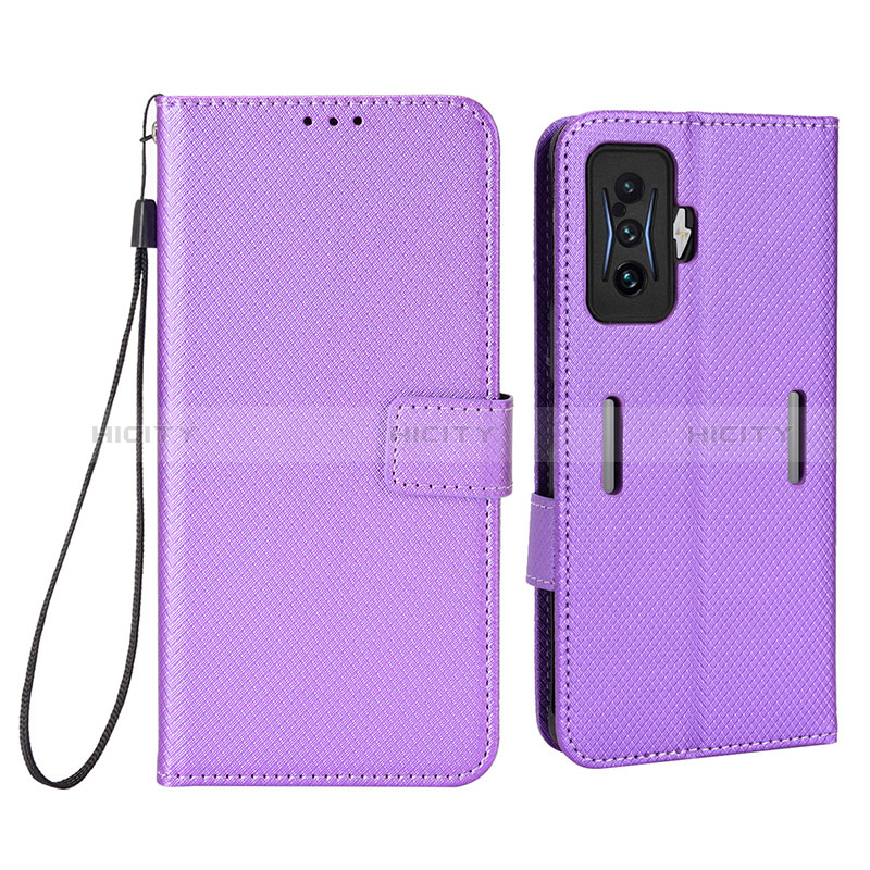 Funda de Cuero Cartera con Soporte Carcasa BY1 para Xiaomi Redmi K50 Gaming AMG F1 5G Morado