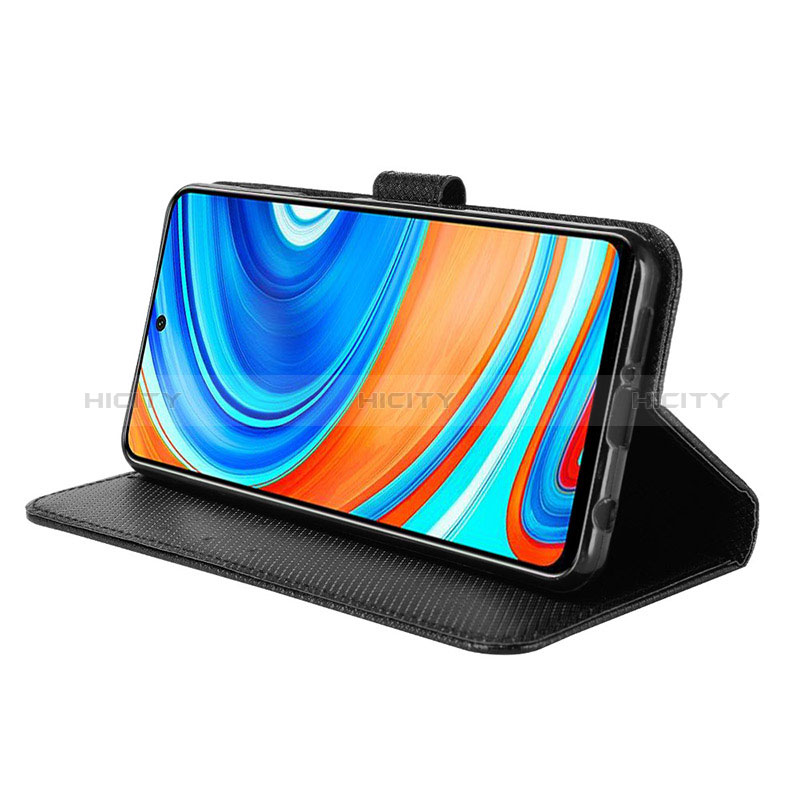 Funda de Cuero Cartera con Soporte Carcasa BY1 para Xiaomi Redmi Note 9 Pro Max