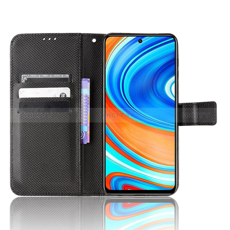 Funda de Cuero Cartera con Soporte Carcasa BY1 para Xiaomi Redmi Note 9 Pro Max