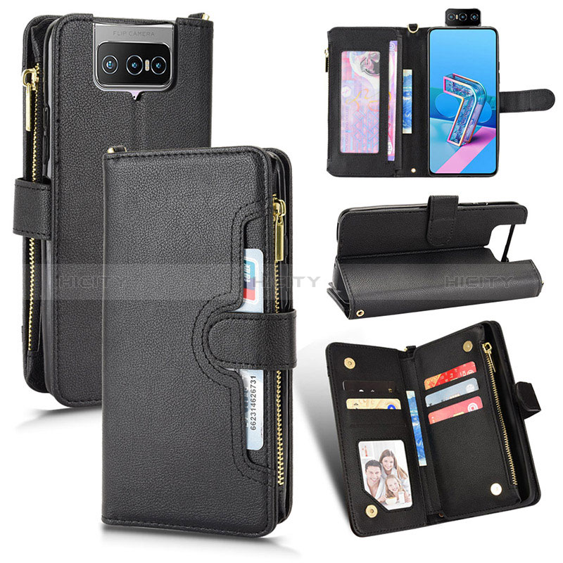 Funda de Cuero Cartera con Soporte Carcasa BY2 para Asus Zenfone 7 Pro ZS671KS