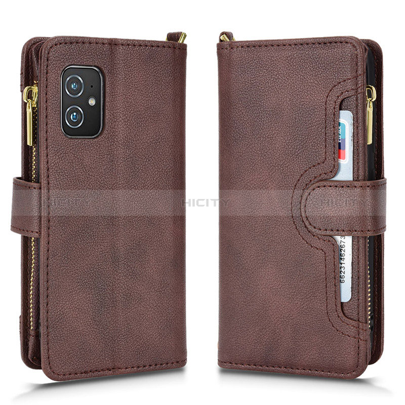 Funda de Cuero Cartera con Soporte Carcasa BY2 para Asus Zenfone 8 ZS590KS Marron