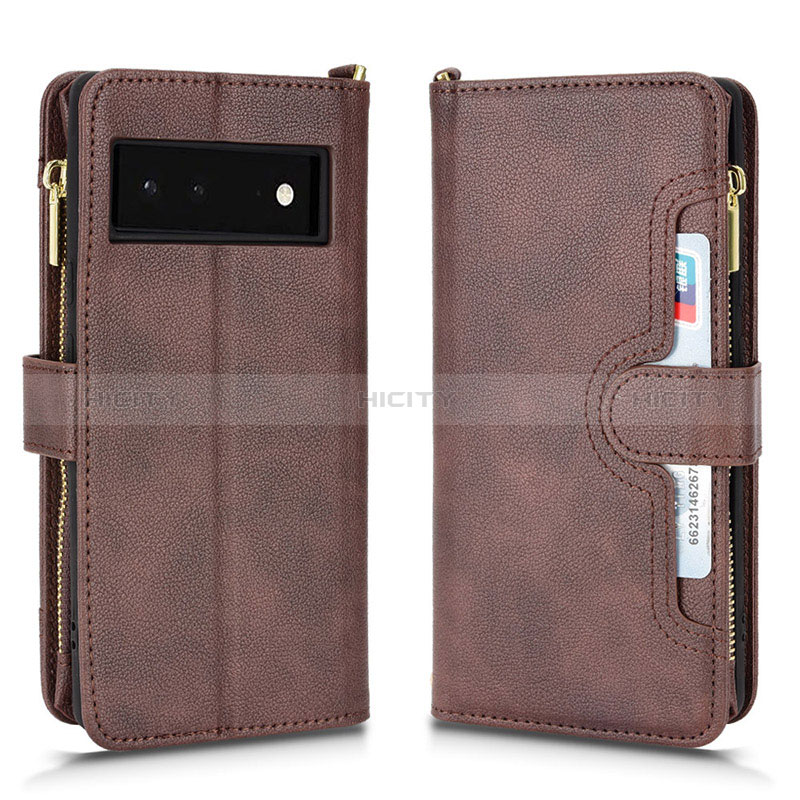 Funda de Cuero Cartera con Soporte Carcasa BY2 para Google Pixel 6 5G Marron