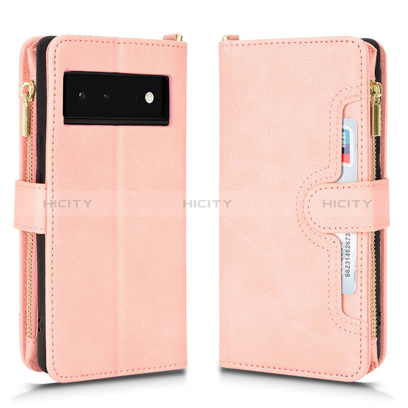 Funda de Cuero Cartera con Soporte Carcasa BY2 para Google Pixel 6 5G Oro Rosa