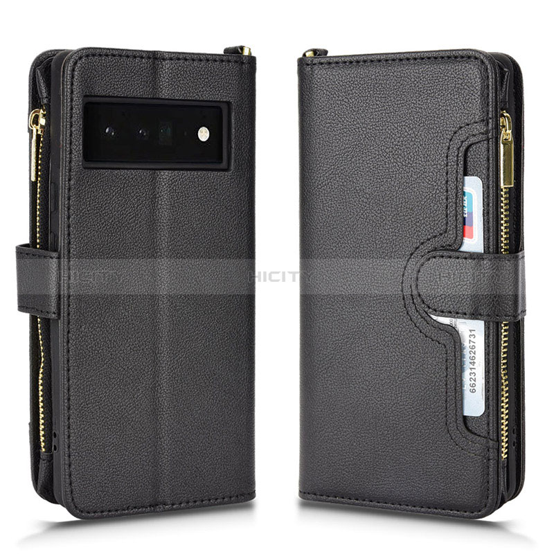 Funda de Cuero Cartera con Soporte Carcasa BY2 para Google Pixel 6 Pro 5G Negro