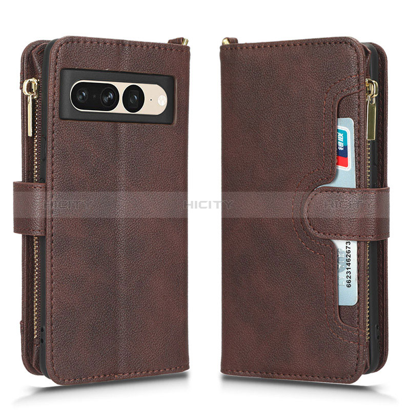 Funda de Cuero Cartera con Soporte Carcasa BY2 para Google Pixel 7 Pro 5G Marron