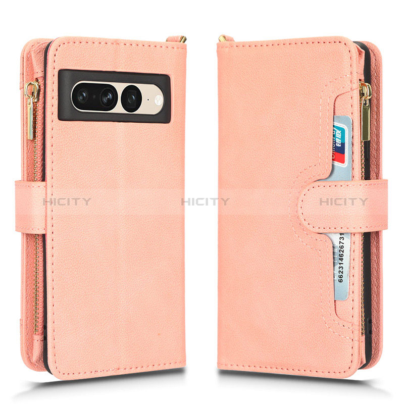 Funda de Cuero Cartera con Soporte Carcasa BY2 para Google Pixel 7 Pro 5G Oro Rosa