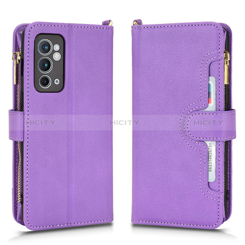 Funda de Cuero Cartera con Soporte Carcasa BY2 para OnePlus 9R 5G Morado