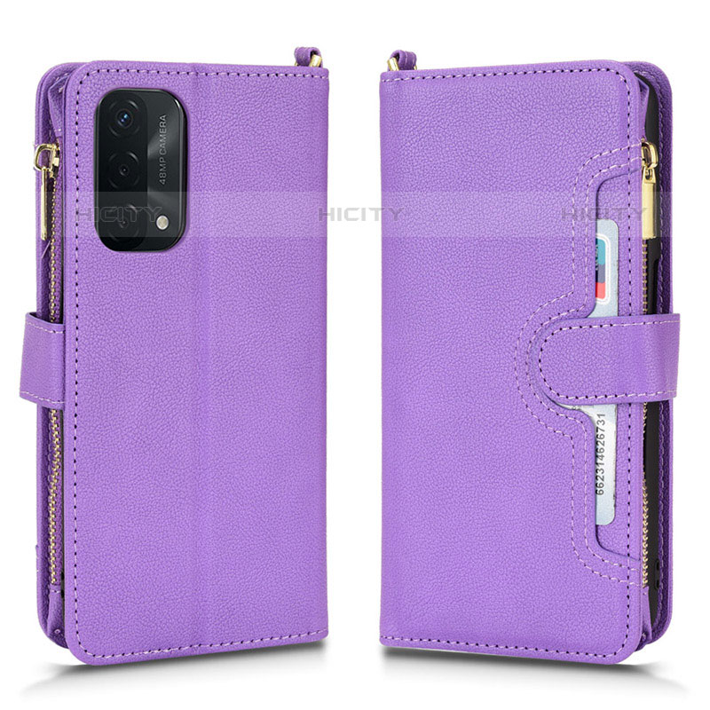 Funda de Cuero Cartera con Soporte Carcasa BY2 para OnePlus Nord N200 5G Morado