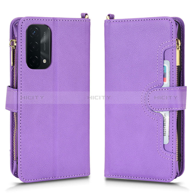 Funda de Cuero Cartera con Soporte Carcasa BY2 para Oppo A54 5G