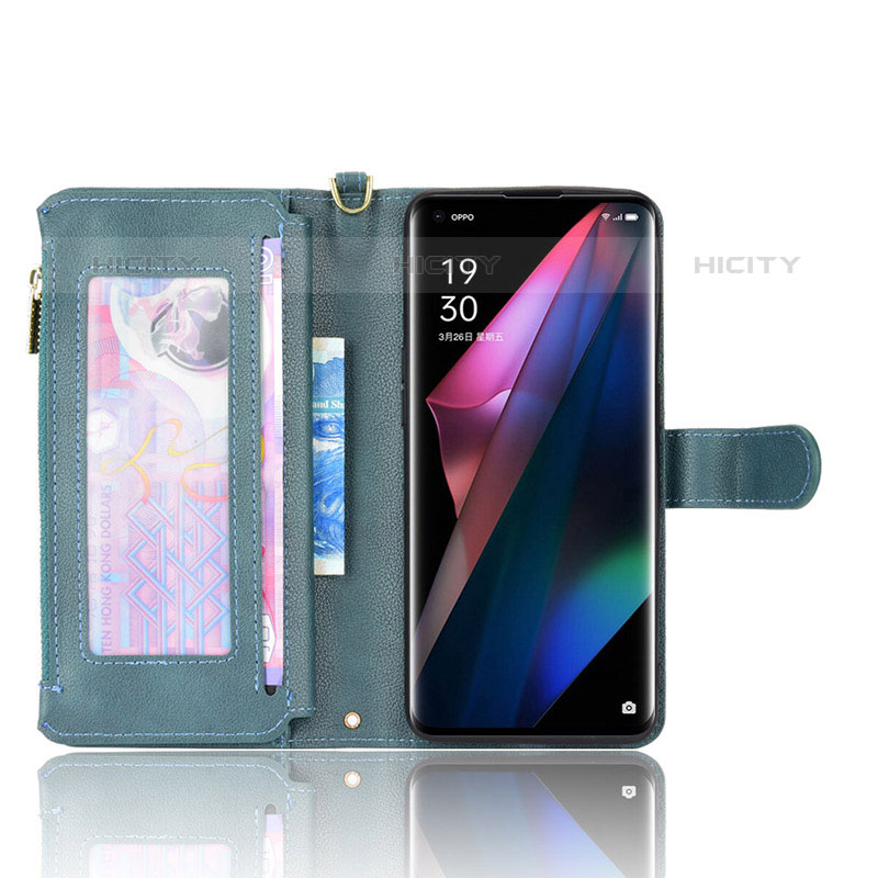 Funda de Cuero Cartera con Soporte Carcasa BY2 para Oppo Find X3 Pro 5G