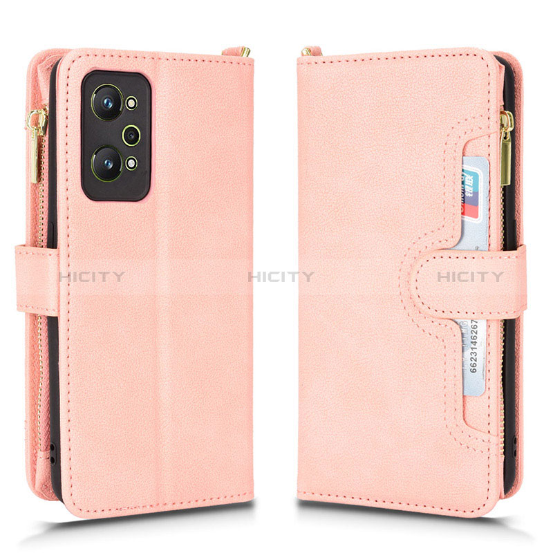 Funda de Cuero Cartera con Soporte Carcasa BY2 para Realme GT Neo 3T 5G Oro Rosa