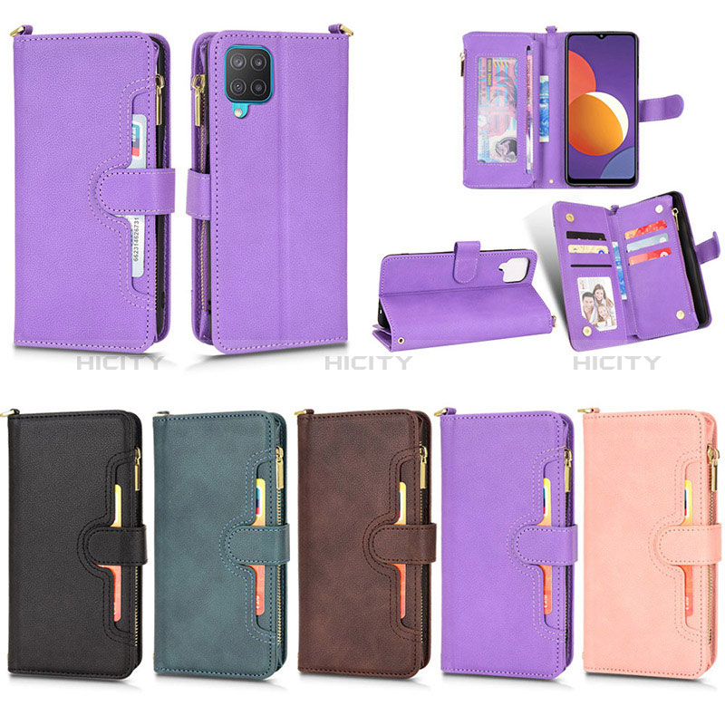 Funda de Cuero Cartera con Soporte Carcasa BY2 para Samsung Galaxy A12 Nacho