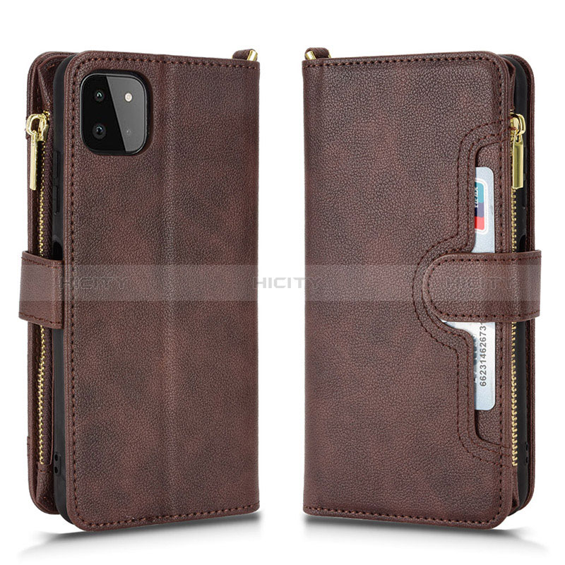 Funda de Cuero Cartera con Soporte Carcasa BY2 para Samsung Galaxy A22s 5G Marron