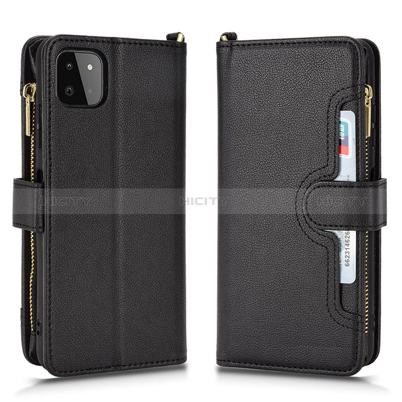 Funda de Cuero Cartera con Soporte Carcasa BY2 para Samsung Galaxy A22s 5G Negro