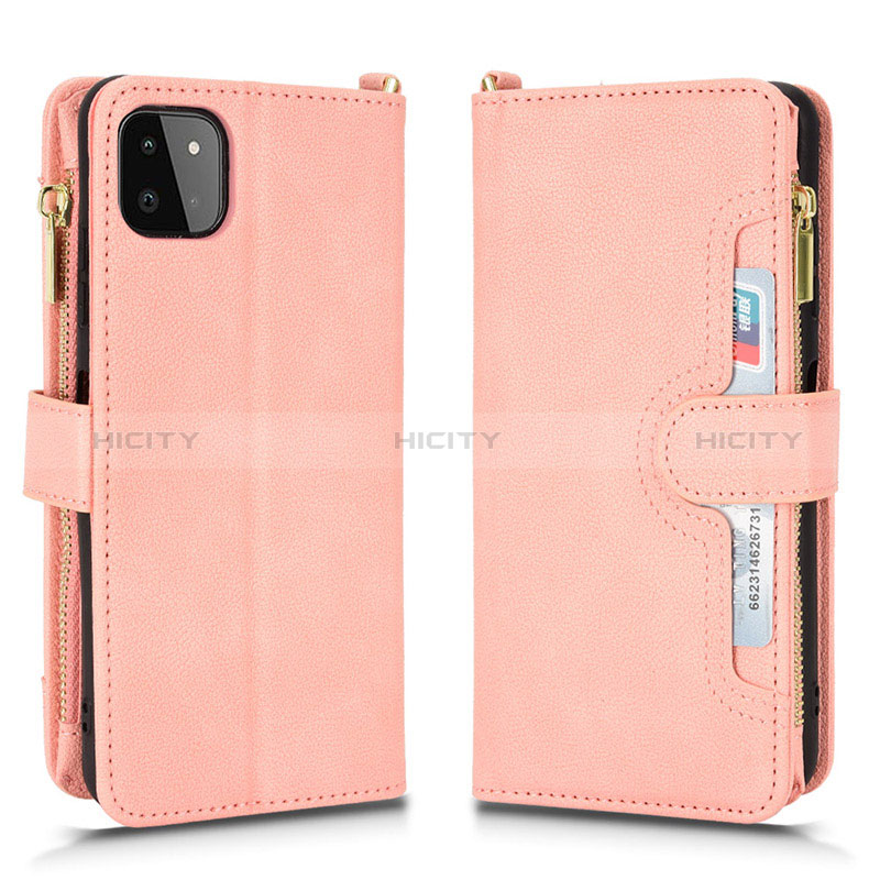 Funda de Cuero Cartera con Soporte Carcasa BY2 para Samsung Galaxy A22s 5G Oro Rosa