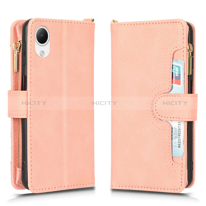 Funda de Cuero Cartera con Soporte Carcasa BY2 para Samsung Galaxy A23e 5G Oro Rosa