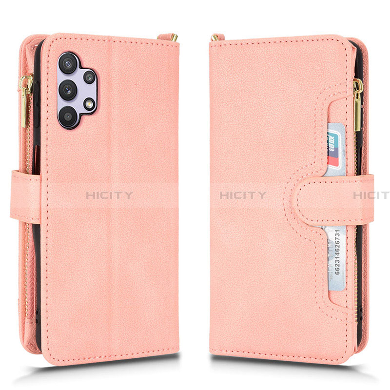 Funda de Cuero Cartera con Soporte Carcasa BY2 para Samsung Galaxy A32 4G Oro Rosa