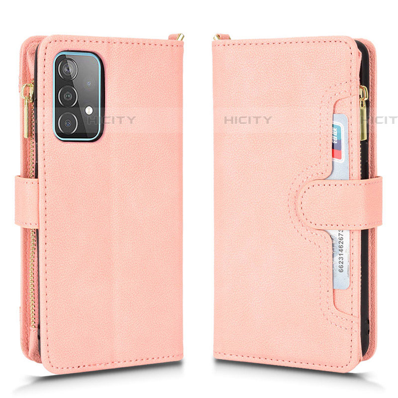 Funda de Cuero Cartera con Soporte Carcasa BY2 para Samsung Galaxy A52 5G Oro Rosa